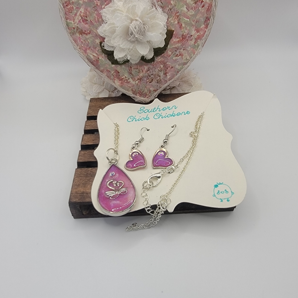 Necklace and earrings